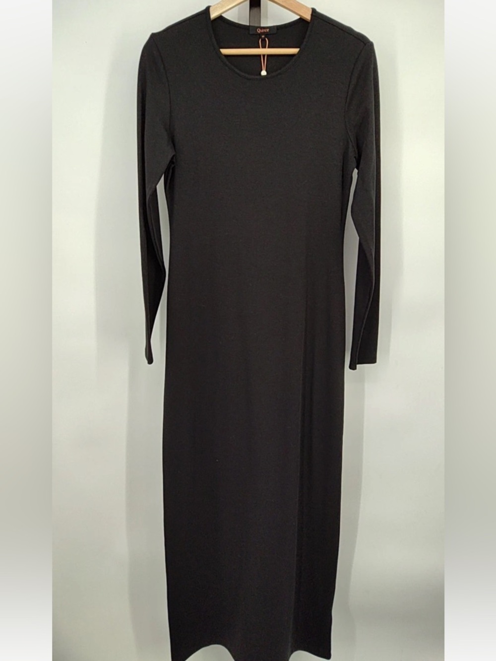 Quince - Knit True Black Long-Sleeve Maxi Dress